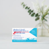 Modèle de carte de visite de lavage et de nettoyag (Debout devant)