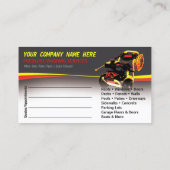 Modèle de carte de visite de lavage et de nettoyag (Dos)