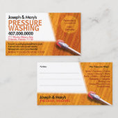 Modèle de carte de visite de lavage et de nettoyag (Devant / Derrière)