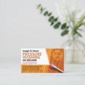 Modèle de carte de visite de lavage et de nettoyag (Debout devant)