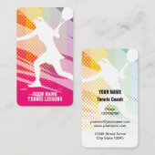 Modèle de carte de visite de l'école de tennis (Devant / Derrière)
