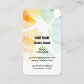 Modèle de carte de visite de l'école de tennis (Dos)