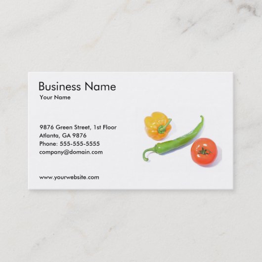 Modèle de carte de visite de légumes (Devant)