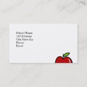 Modèle de carte de visite de l'enseignant avec pom (Dos)