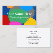 Modèle de carte de visite de l'enseignant en peint (Devant / Derrière)