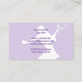 Modèle de carte de visite de l'entraîneur de tenni (Dos)