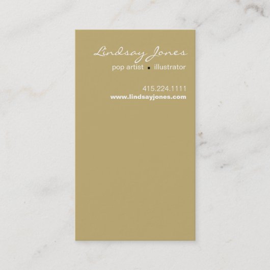 Modèle de carte de visite de Lindsay (Devant)