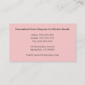 Modèle de carte de visite de l'instructeur de cond (Dos)