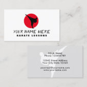 Modèle de carte de visite de l'instructeur de kara (Devant / Derrière)