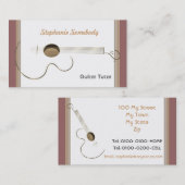 Modèle de carte de visite de logo de guitare (Devant / Derrière)