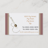 Modèle de carte de visite de logo de guitare (Dos)