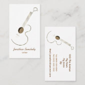 Modèle de carte de visite de logo de guitare (Devant / Derrière)