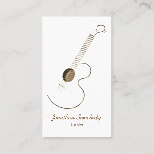 Modèle de carte de visite de logo de guitare (Devant)