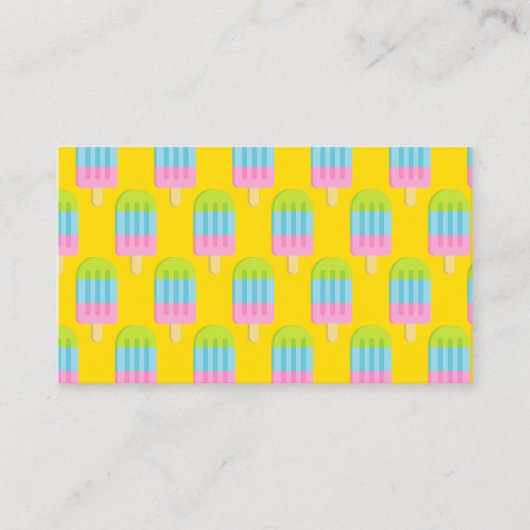 Modèle de carte de visite de lucette de crème (Devant)