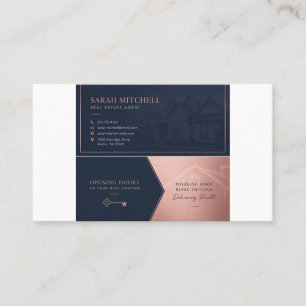 Modèle de carte de visite de luxe pour agent immob