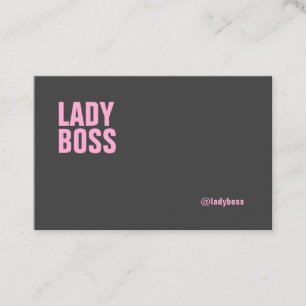 Modèle de carte de visite de Madame Boss Bold -