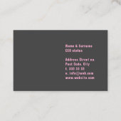 Modèle de carte de visite de Madame Boss Bold - (Dos)