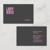 Modèle de carte de visite de Madame Boss Bold - (Devant / Derrière)