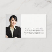 Modèle de carte de visite de mandataire (Dos)