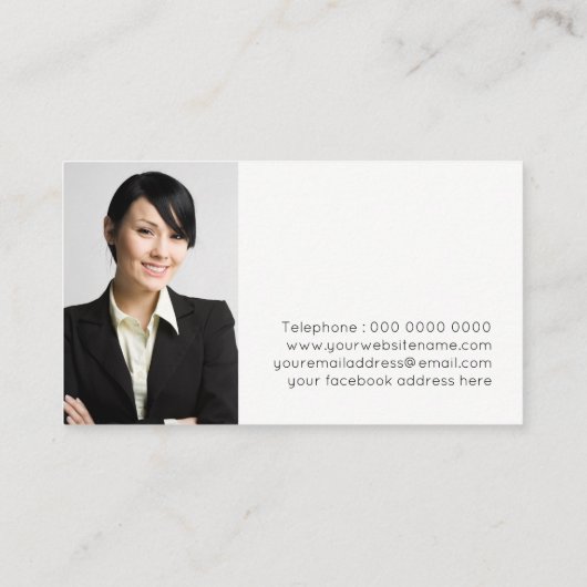 Modèle de carte de visite de mandataire (Dos)