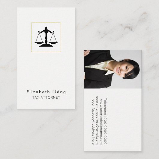 Modèle de carte de visite de mandataire (Devant / Derrière)