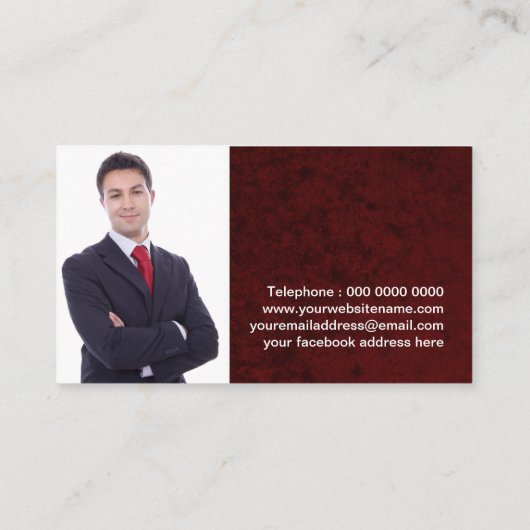 Modèle de carte de visite de mandataire (Dos)