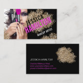 Modèle de carte de visite de maquillage audacieux (Devant / Derrière)