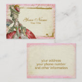 Modèle de carte de visite de Marie Antoinette (Devant / Derrière)