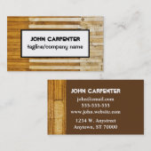 modèle de carte de visite de menuiserie de bois (Devant / Derrière)