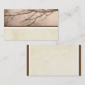 modèle de carte de visite de nature art sepia (Devant / Derrière)