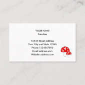 Modèle de carte de visite de nature champignon rou (Dos)