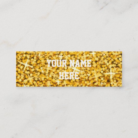 Modèle de carte de visite de "or" de tape-à-l'oeil (Devant)