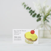 Modèle de carte de visite de petit gâteau de (Debout devant)
