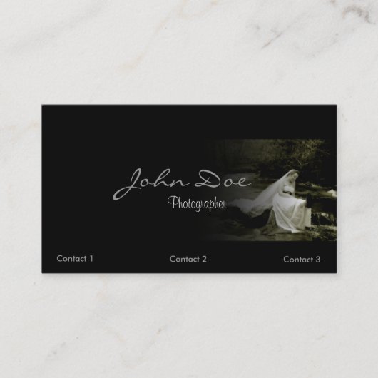 Modèle de carte de visite de photographie de (Devant)