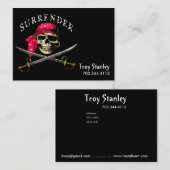Modèle de carte de visite de pirate de reddition (Devant / Derrière)