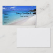 Modèle de carte de visite de plage de consultant (Devant / Derrière)