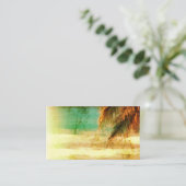 modèle de carte de visite de plage tropicale palm  (Debout devant)