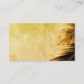 modèle de carte de visite de plage tropicale palm  (Dos)