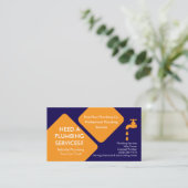 Modèle de carte de visite de plombier | Services d (Debout devant)