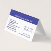 Modèle de carte de visite de plombier | Services d (Dos)