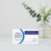 Modèle de carte de visite de plombier | Services d (Debout devant)