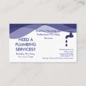 Modèle de carte de visite de plombier | Services d (Devant)