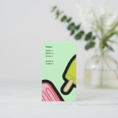 Modèle de carte de visite de Popsicles (Debout devant)