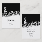 Modèle de carte de visite de professeur de musique (Devant / Derrière)