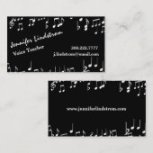 Modèle de carte de visite de PROFESSEUR de VOIX (Devant / Derrière)