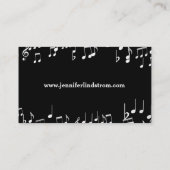 Modèle de carte de visite de PROFESSEUR de VOIX (Dos)