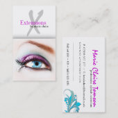 Modèle de carte de visite de prolongements de cil (Devant / Derrière)