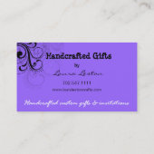 Modèle de carte de visite de remous de poivre (Dos)