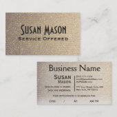 Modèle de carte de visite de rendez-vous (Devant / Derrière)