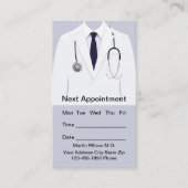 Modèle de carte de visite de rendez-vous Médicale (Devant)